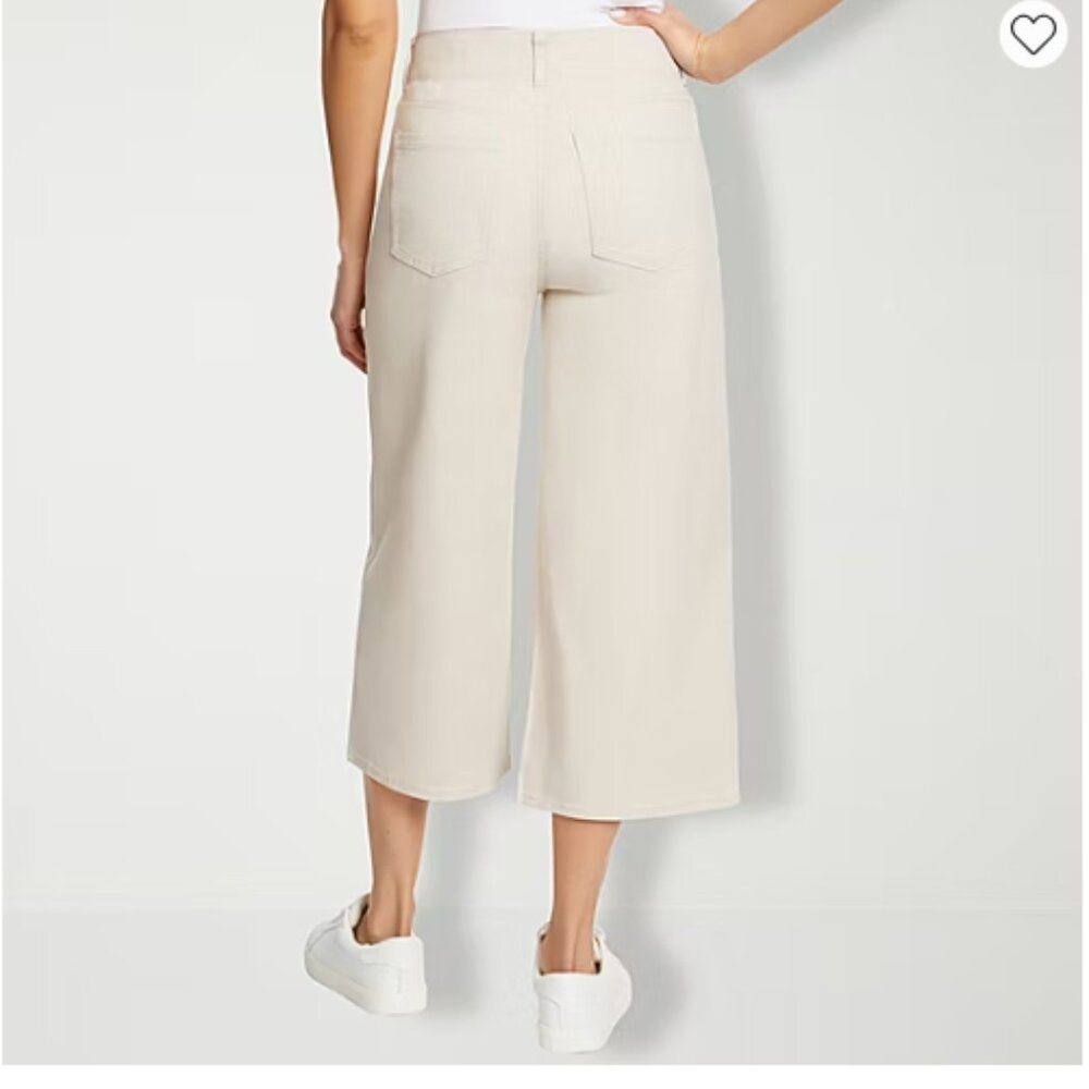 Gloria Vanderbilt High Rise Wide Leg Crop Pants